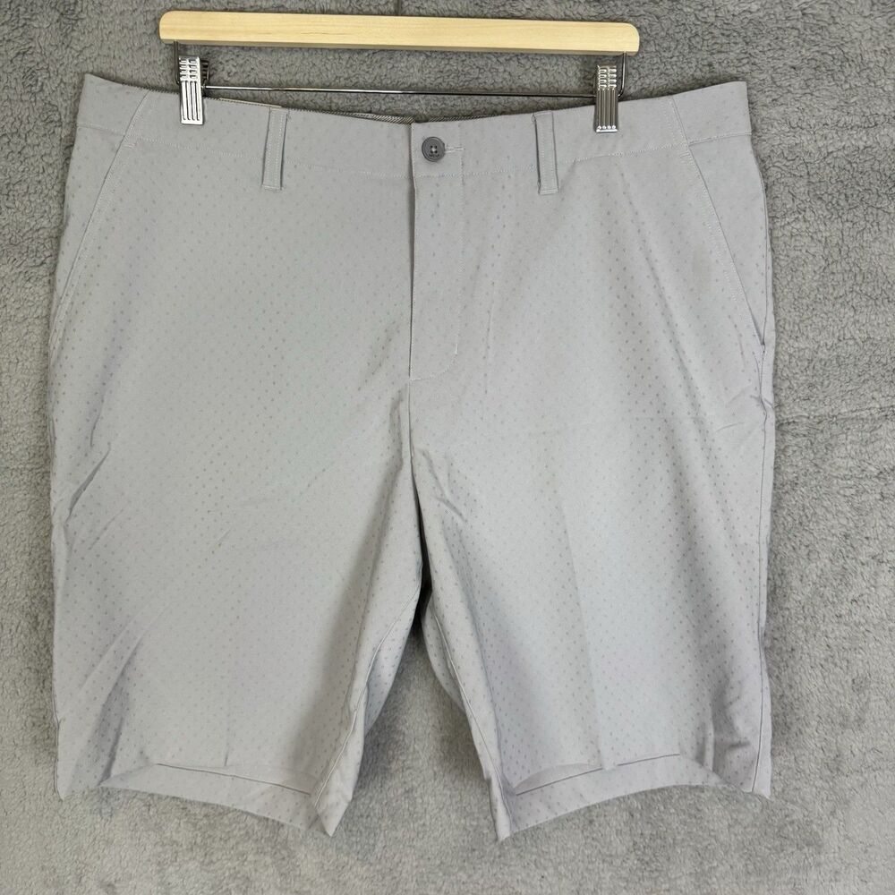 S Adidas Shorts Mens 38 Grey AdiPURE Golf Chino Flat Front Comfort NWT‎